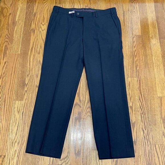 Hiltl COMO Navy Blue Glat front Dress Pants. Size 34. - Picture 9 of 9